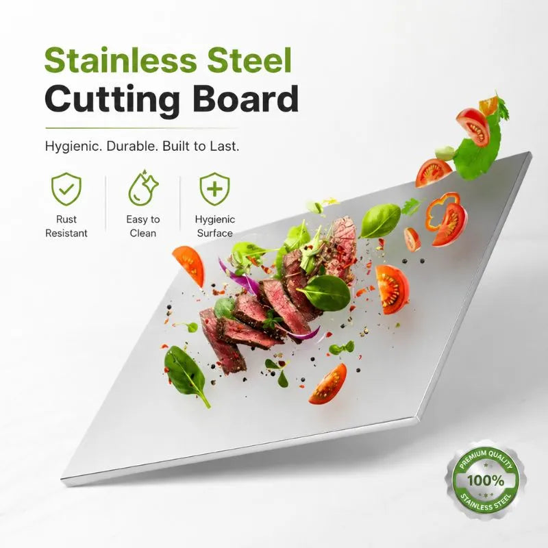 Stainless Steel Cutting Board, Hygienic & Easy to Clean
